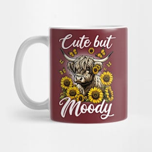 Cute but Moody Highland Cow Mug